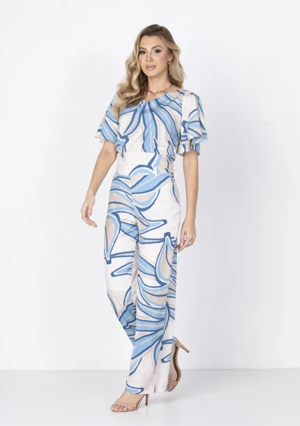 Cropped com Amarração - Azul